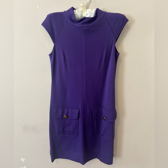 cynthia steffe purple dress Cynthia Steffe Women Purple Boat Neck Sleeveless Ruched Mini Dress Size 4